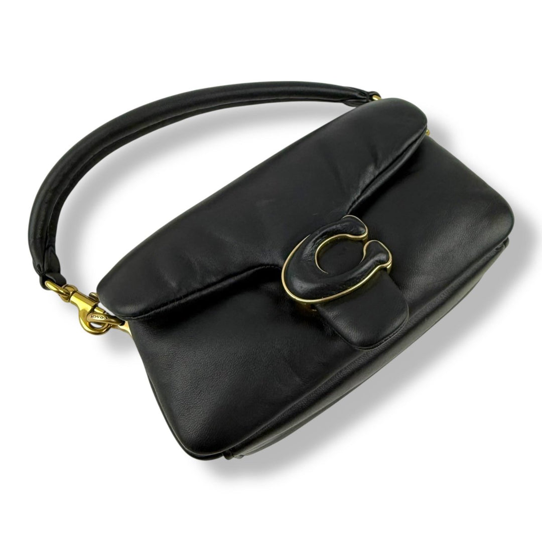 Coach Pillow Tabby 18 Black Leather Handbag - Lux Central
