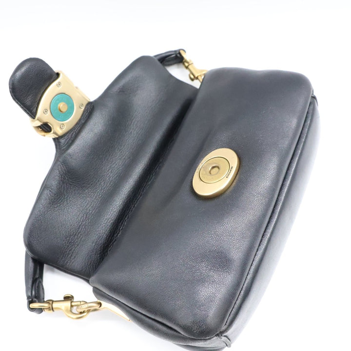 Coach Pillow Tabby 18 Black Leather Handbag - Lux Central