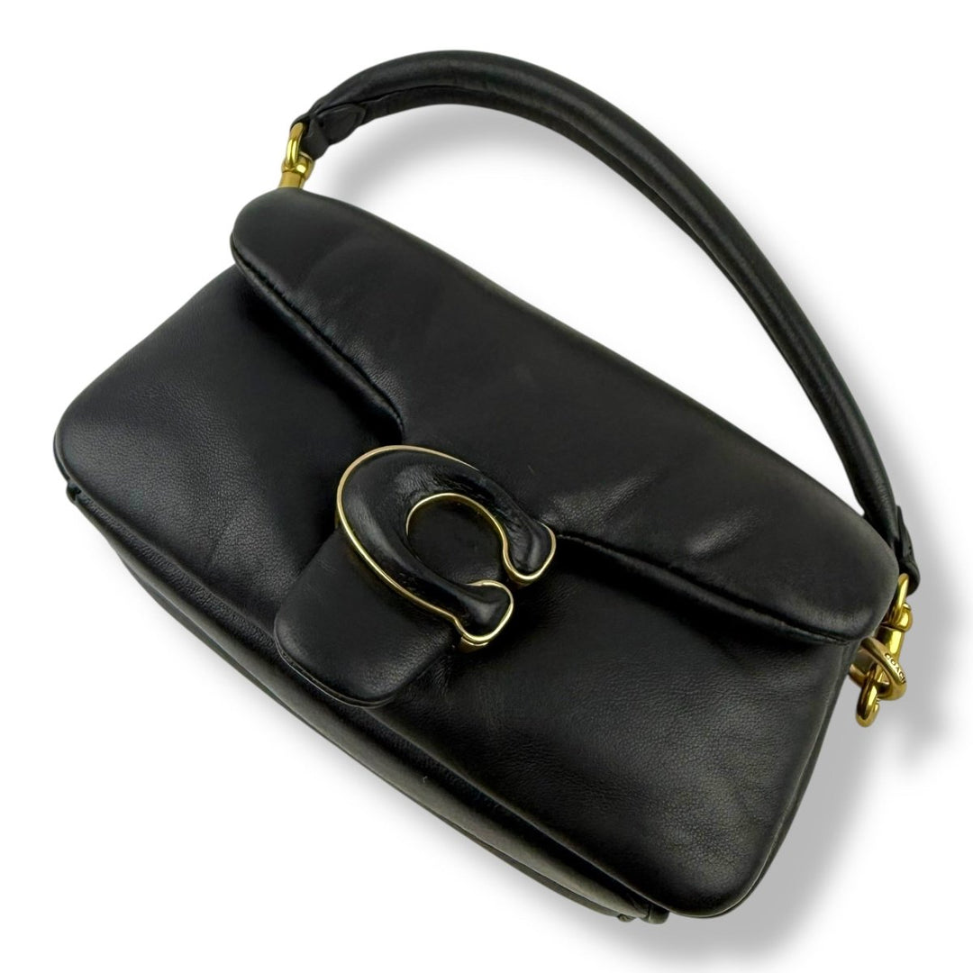 Coach Pillow Tabby 18 Black Leather Handbag - Lux Central