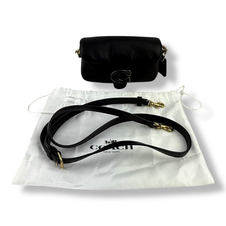 Coach Pillow Tabby 18 Black Leather Handbag - Lux Central