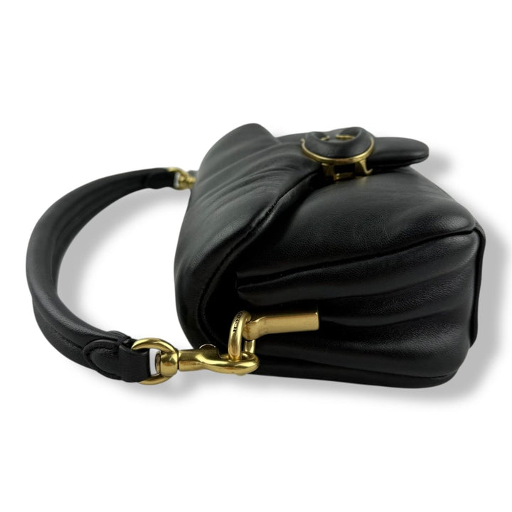 Coach Pillow Tabby 18 Black Leather Handbag - Lux Central