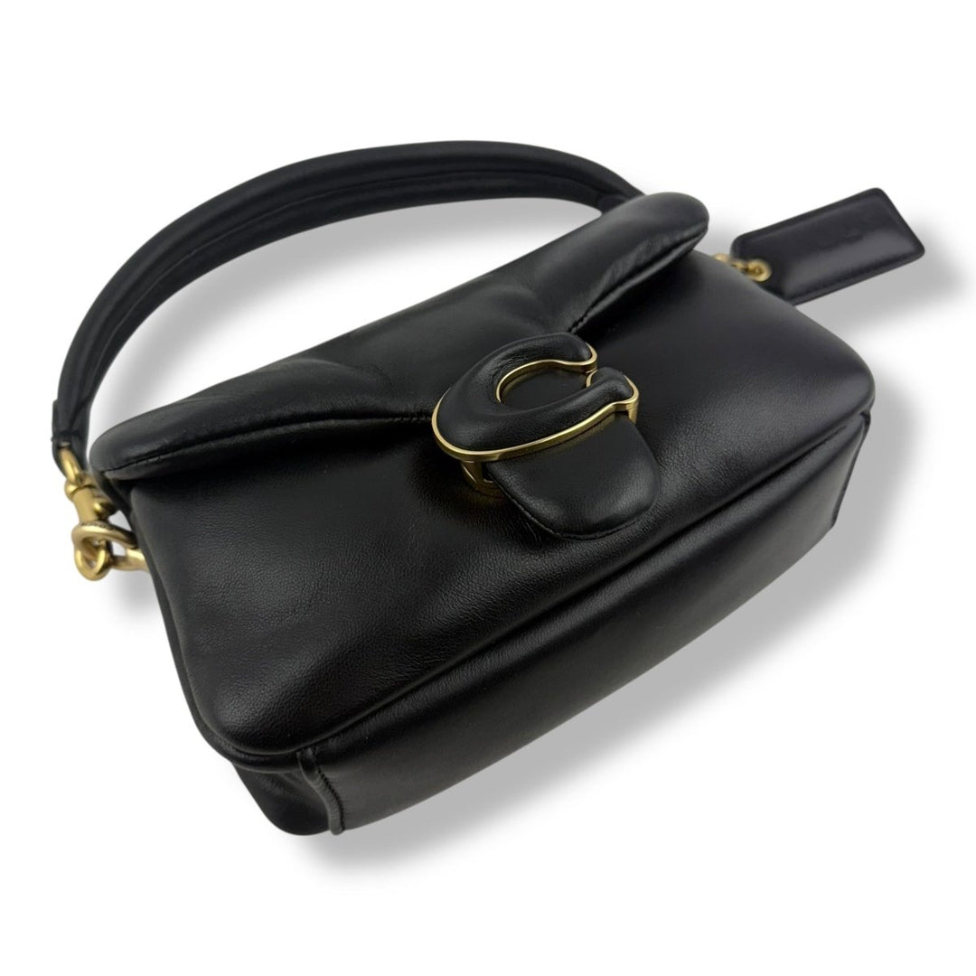 Coach Pillow Tabby 18 Black Leather Handbag - Lux Central