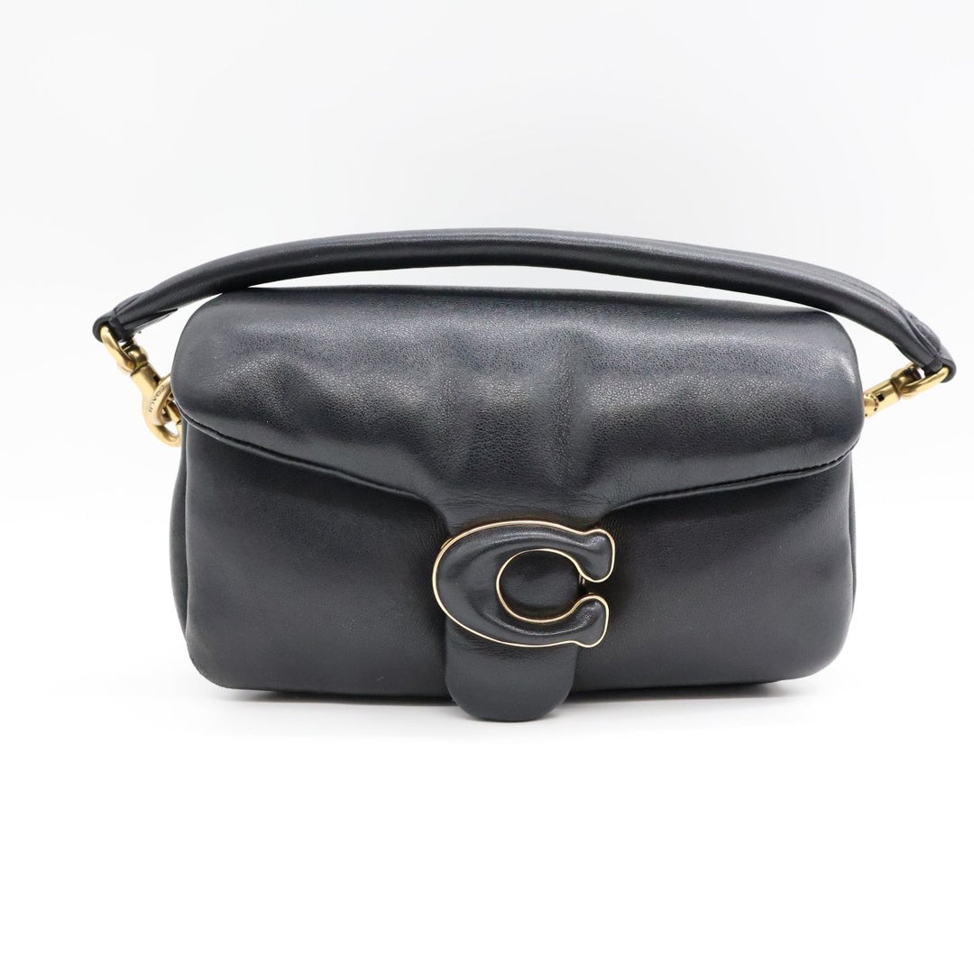 Coach Pillow Tabby 18 Black Leather Handbag - Lux Central