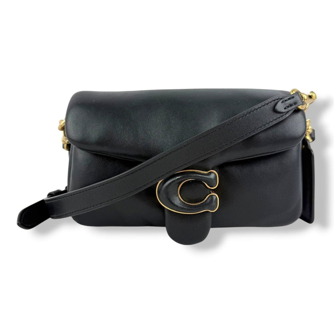 Coach Pillow Tabby 18 Black Leather Handbag - Lux Central