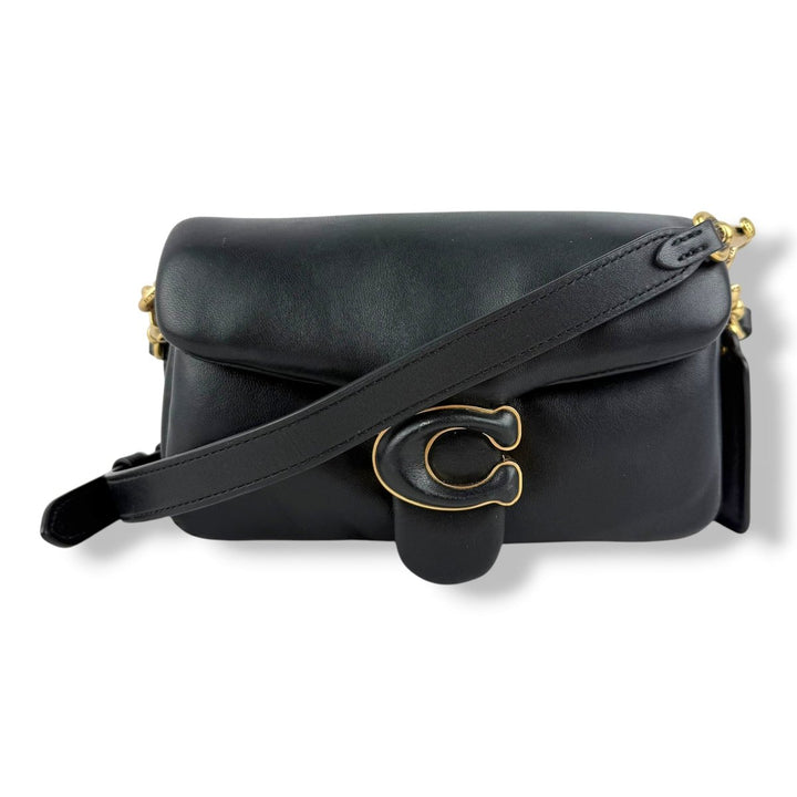Coach Pillow Tabby 18 Black Leather Handbag - Lux Central