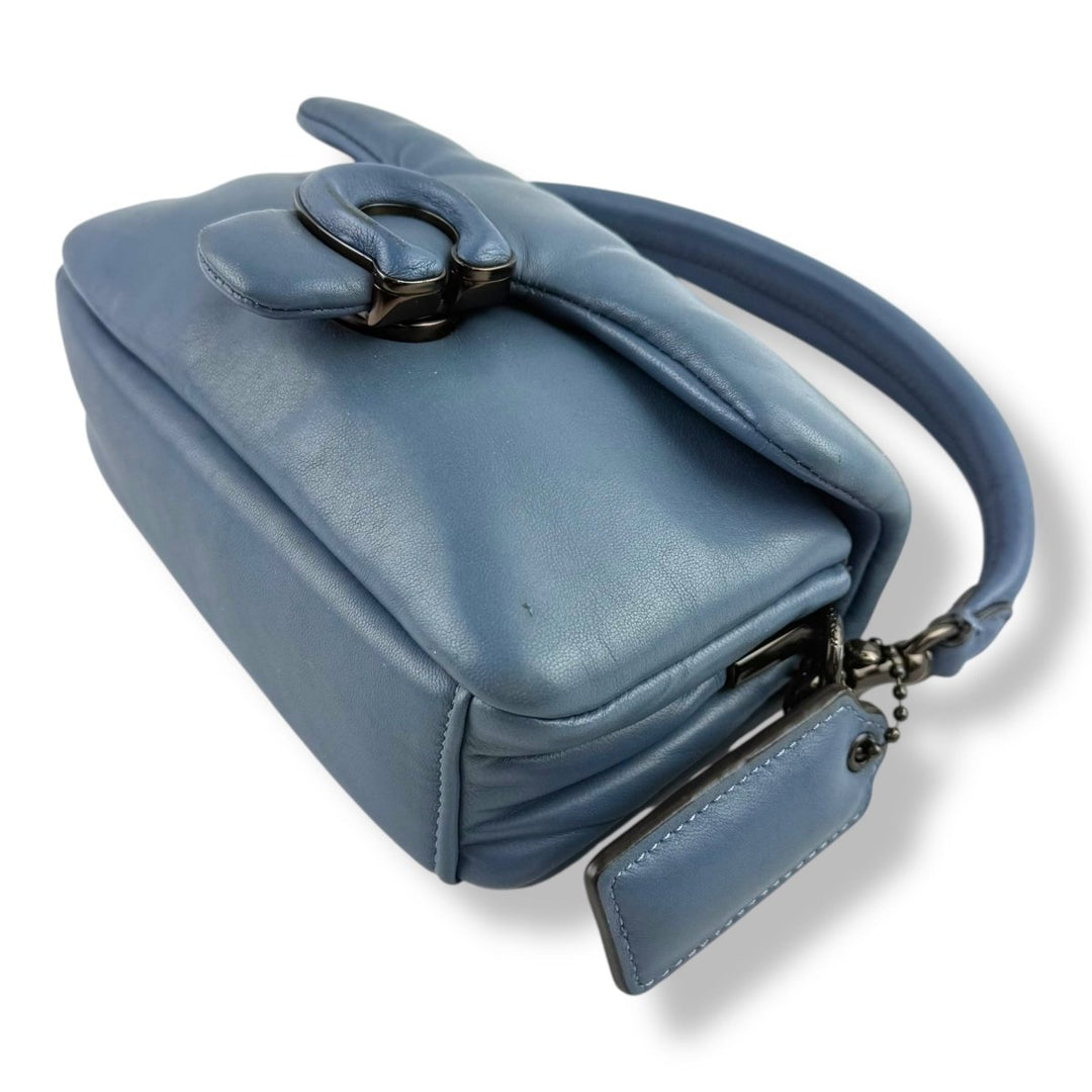 Coach Pillow Tabby 18 Blue Leather Handbag - Lux Central