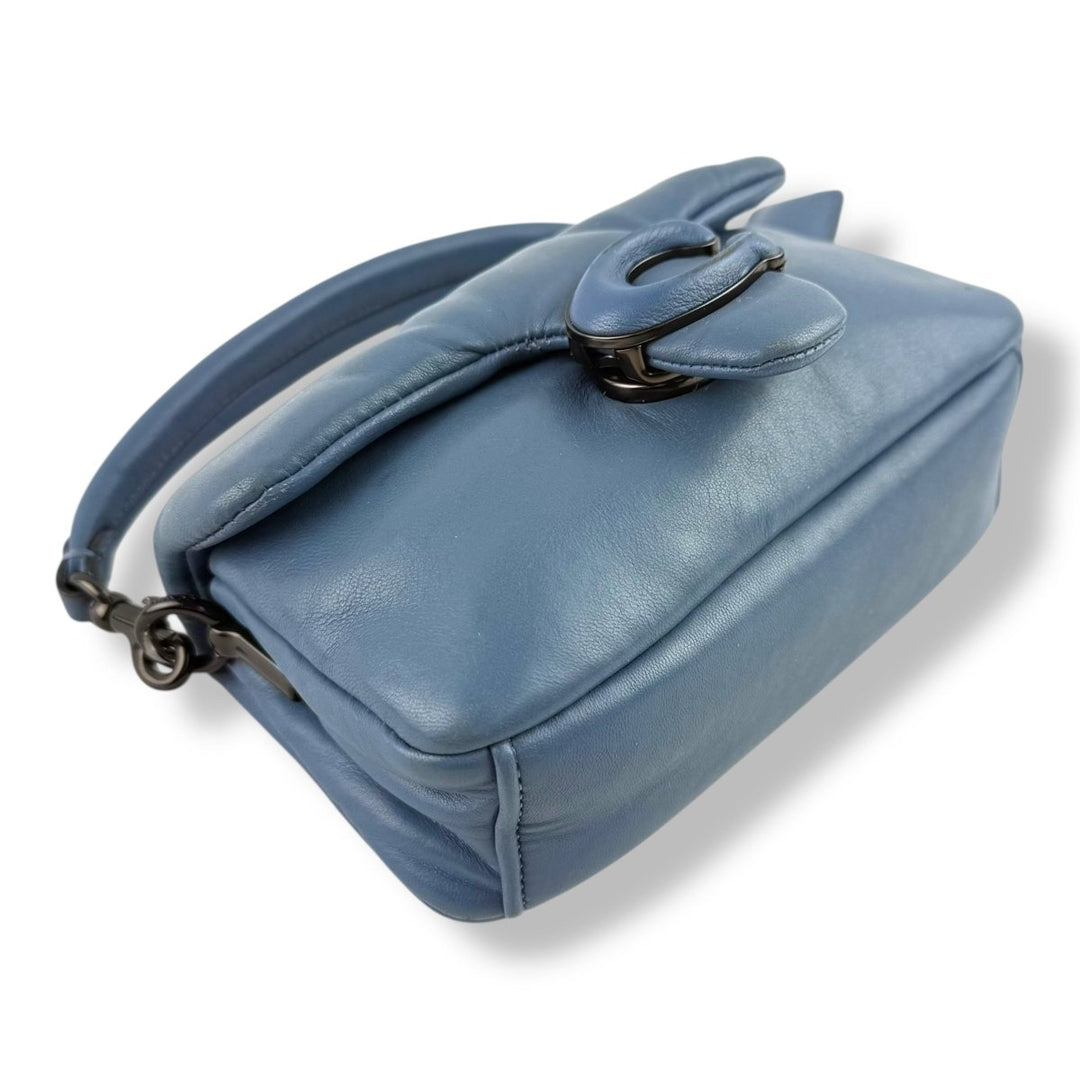 Coach Pillow Tabby 18 Blue Leather Handbag - Lux Central