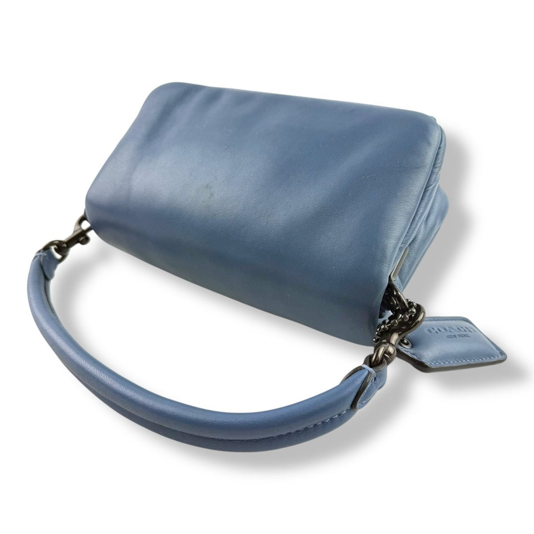 Coach Pillow Tabby 18 Blue Leather Handbag - Lux Central
