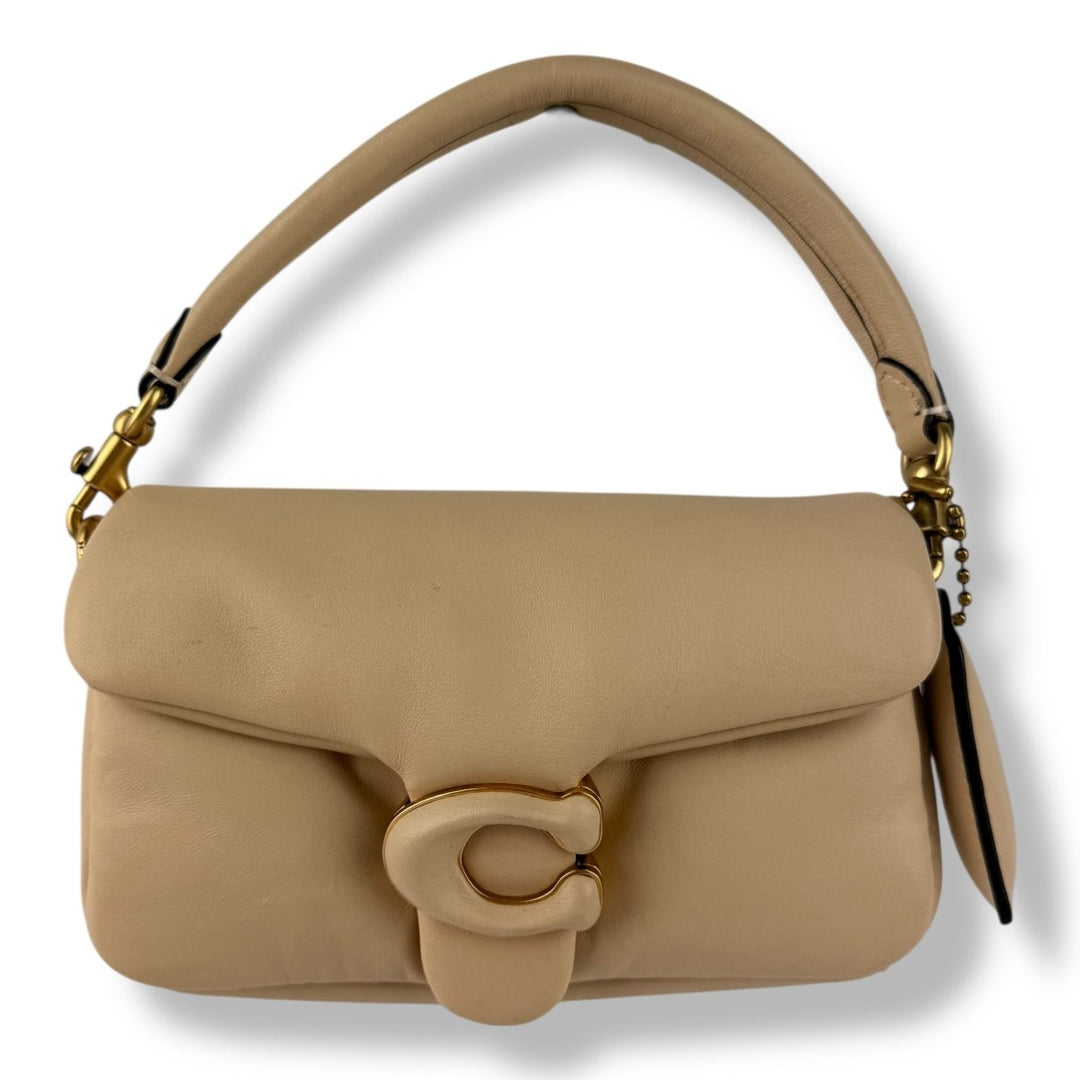 Coach Pillow Tabby 18 Cream Leather Handbag - Lux Central