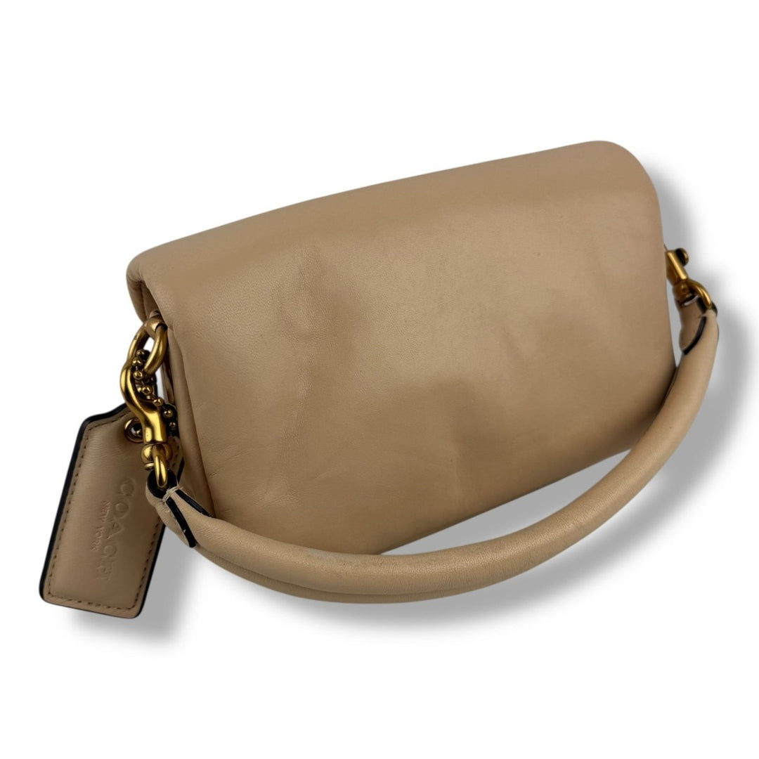Coach Pillow Tabby 18 Cream Leather Handbag - Lux Central