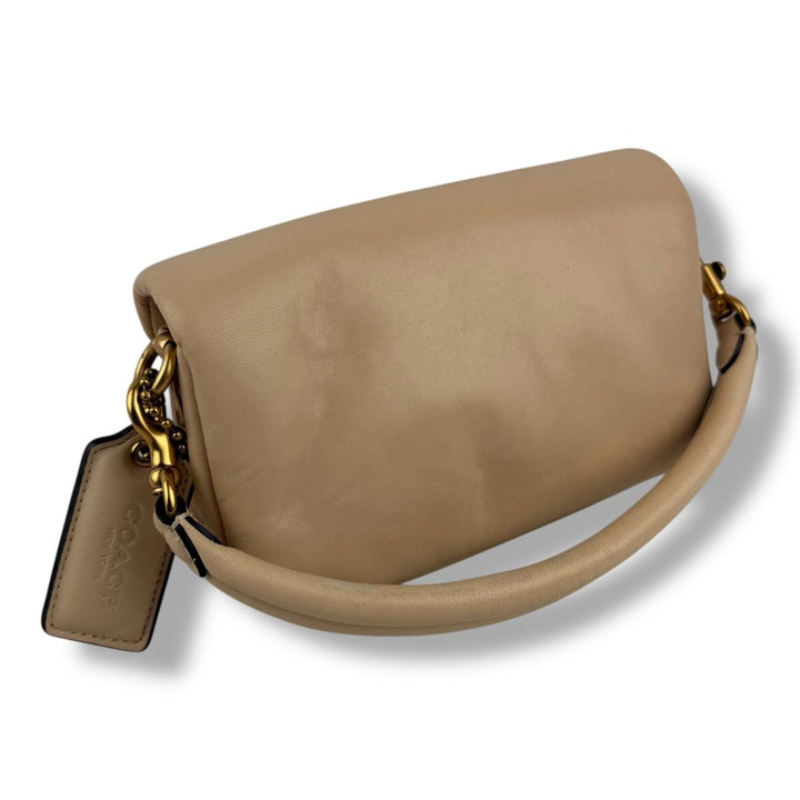 Coach Pillow Tabby 18 Cream Leather Handbag - Lux Central