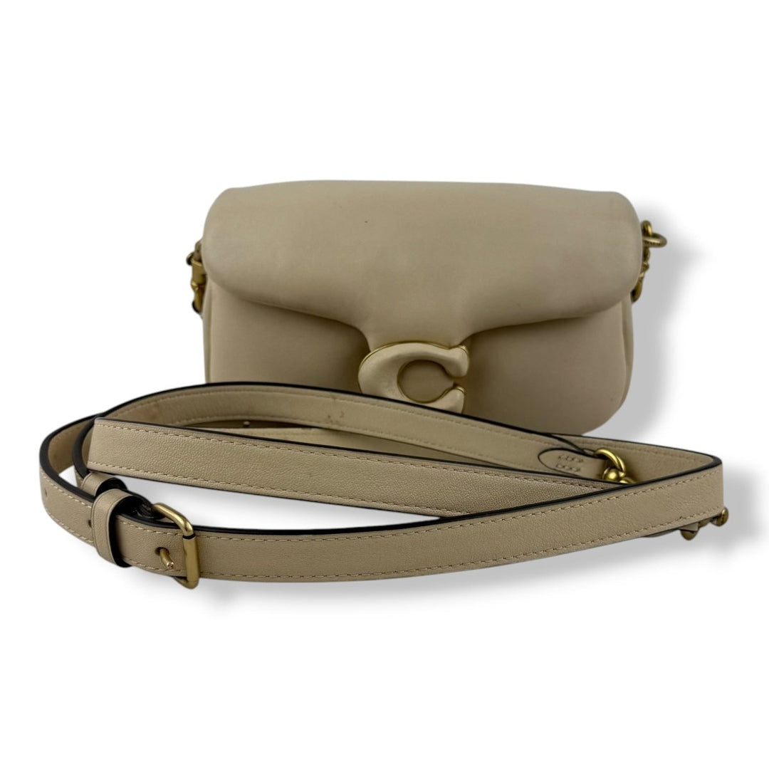 Coach Pillow Tabby 18 Cream Leather Handbag - Lux Central