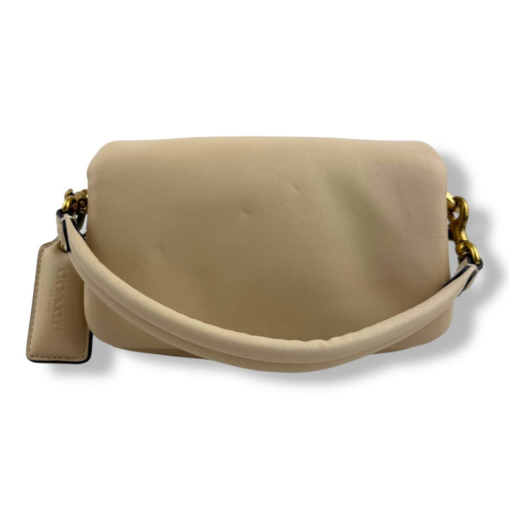 Coach Pillow Tabby 18 Cream Leather Handbag - Lux Central