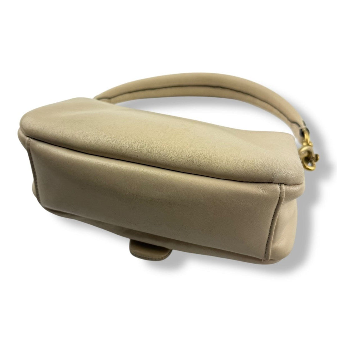 Coach Pillow Tabby 18 Cream Leather Handbag - Lux Central