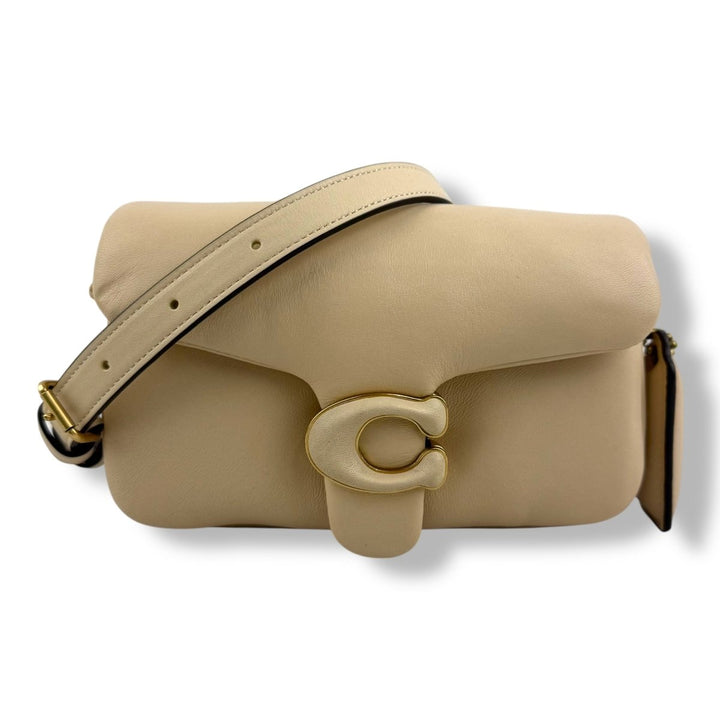 Coach Pillow Tabby 18 Cream Leather Handbag - Lux Central