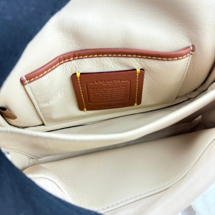 Coach Pillow Tabby 18 Cream Leather Handbag - Lux Central