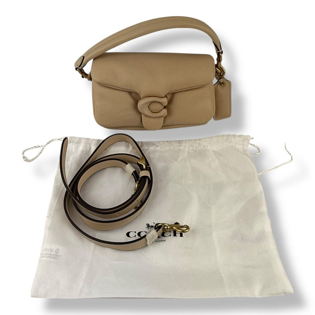 Coach Pillow Tabby 18 Cream Leather Handbag - Lux Central