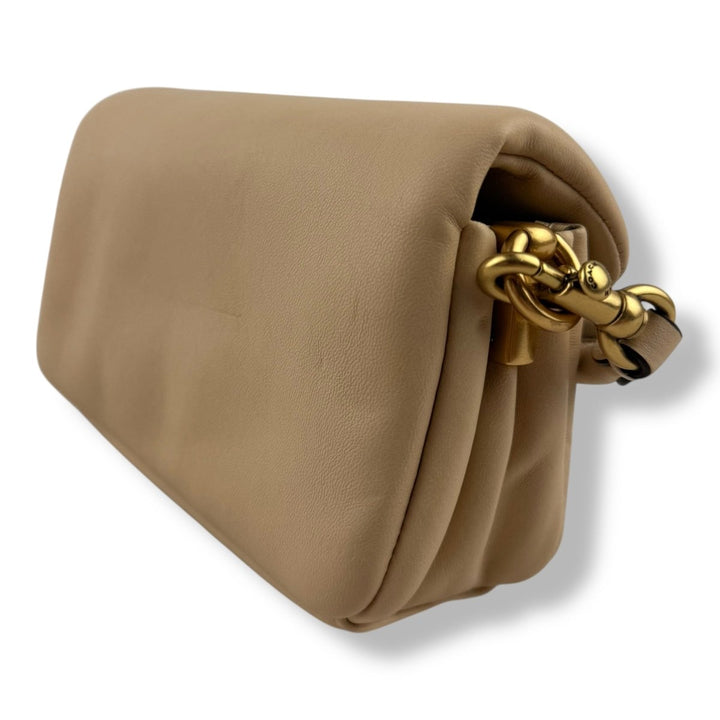 Coach Pillow Tabby 18 Cream Leather Handbag - Lux Central