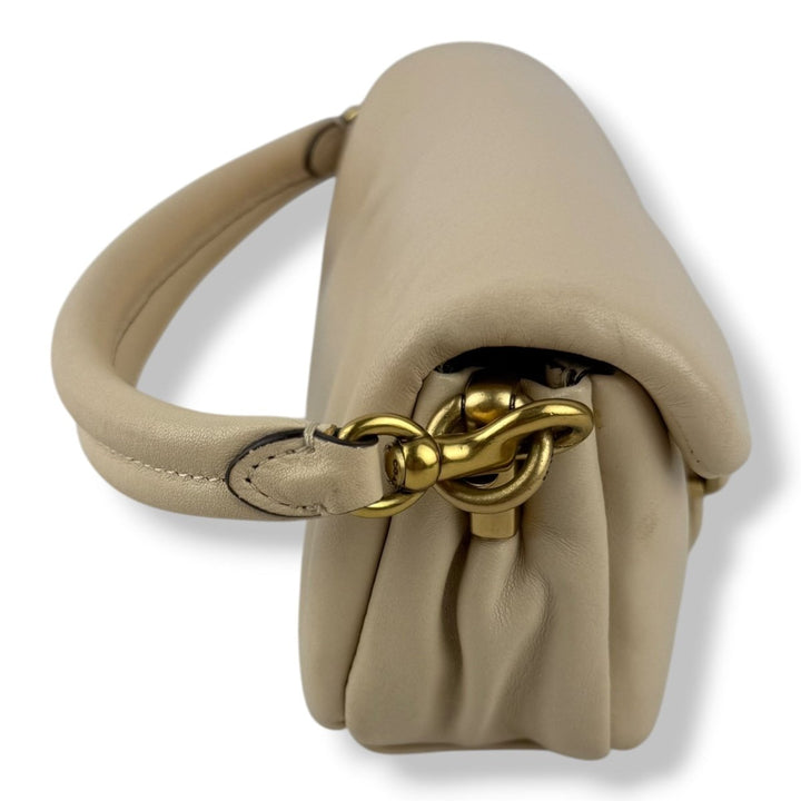Coach Pillow Tabby 18 Cream Leather Handbag - Lux Central