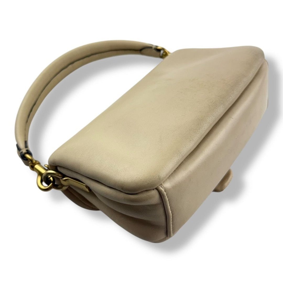 Coach Pillow Tabby 18 Cream Leather Handbag - Lux Central
