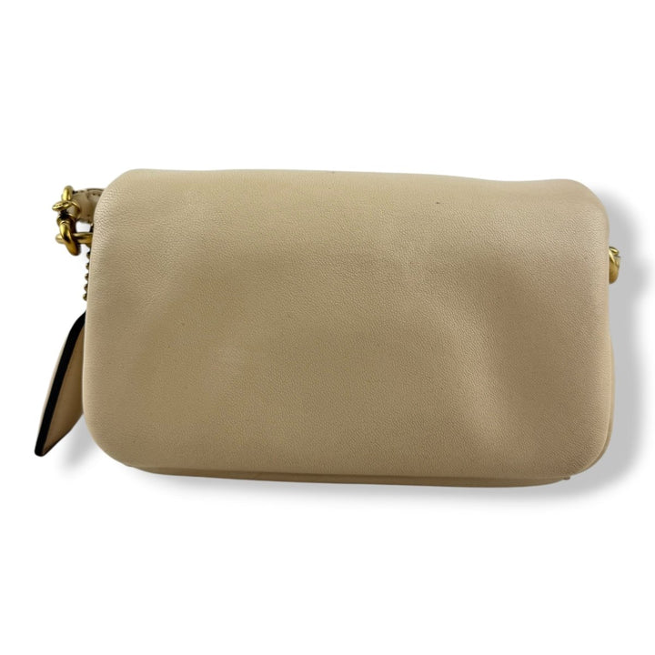 Coach Pillow Tabby 18 Cream Leather Handbag - Lux Central