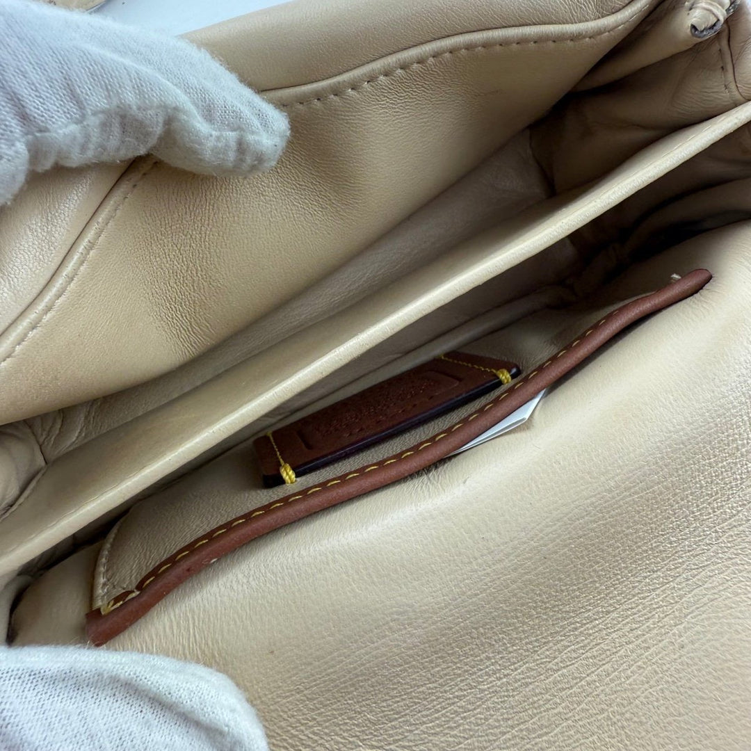 Coach Pillow Tabby 18 Cream Leather Handbag - Lux Central