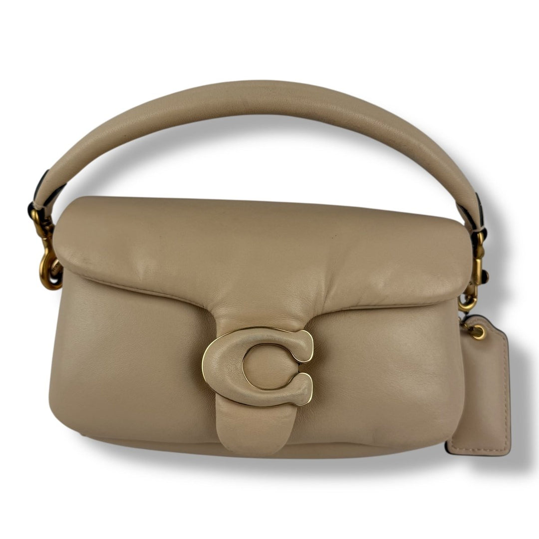 Coach Pillow Tabby 18 Cream Leather Handbag - Lux Central