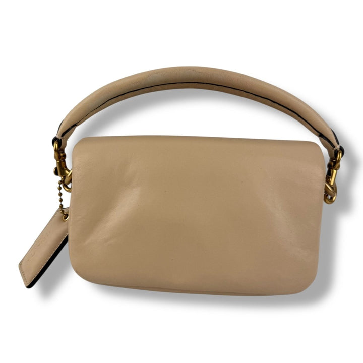Coach Pillow Tabby 18 Cream Leather Handbag - Lux Central