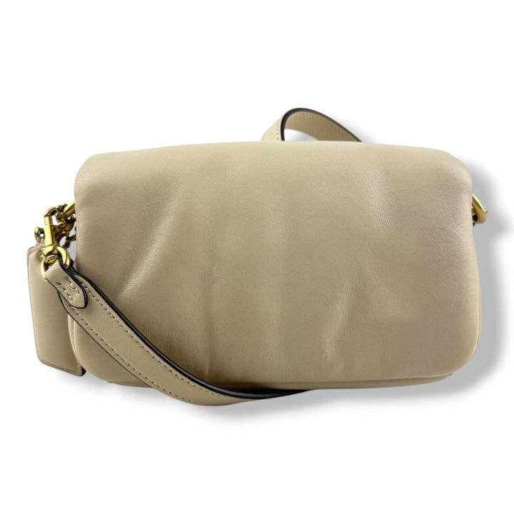 Coach Pillow Tabby 18 Cream Leather Handbag - Lux Central