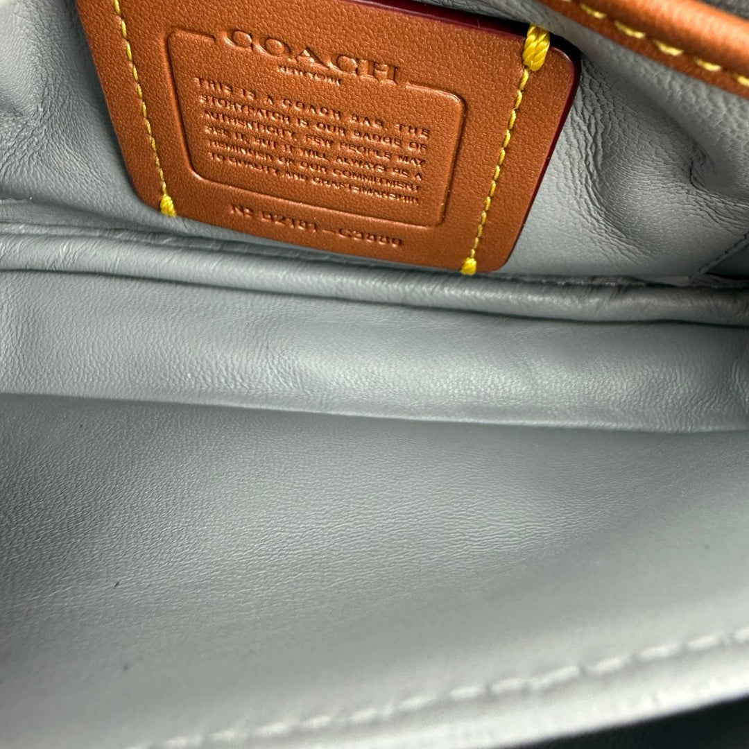 Coach Pillow Tabby 18 Grey Leather Handbag - Lux Central