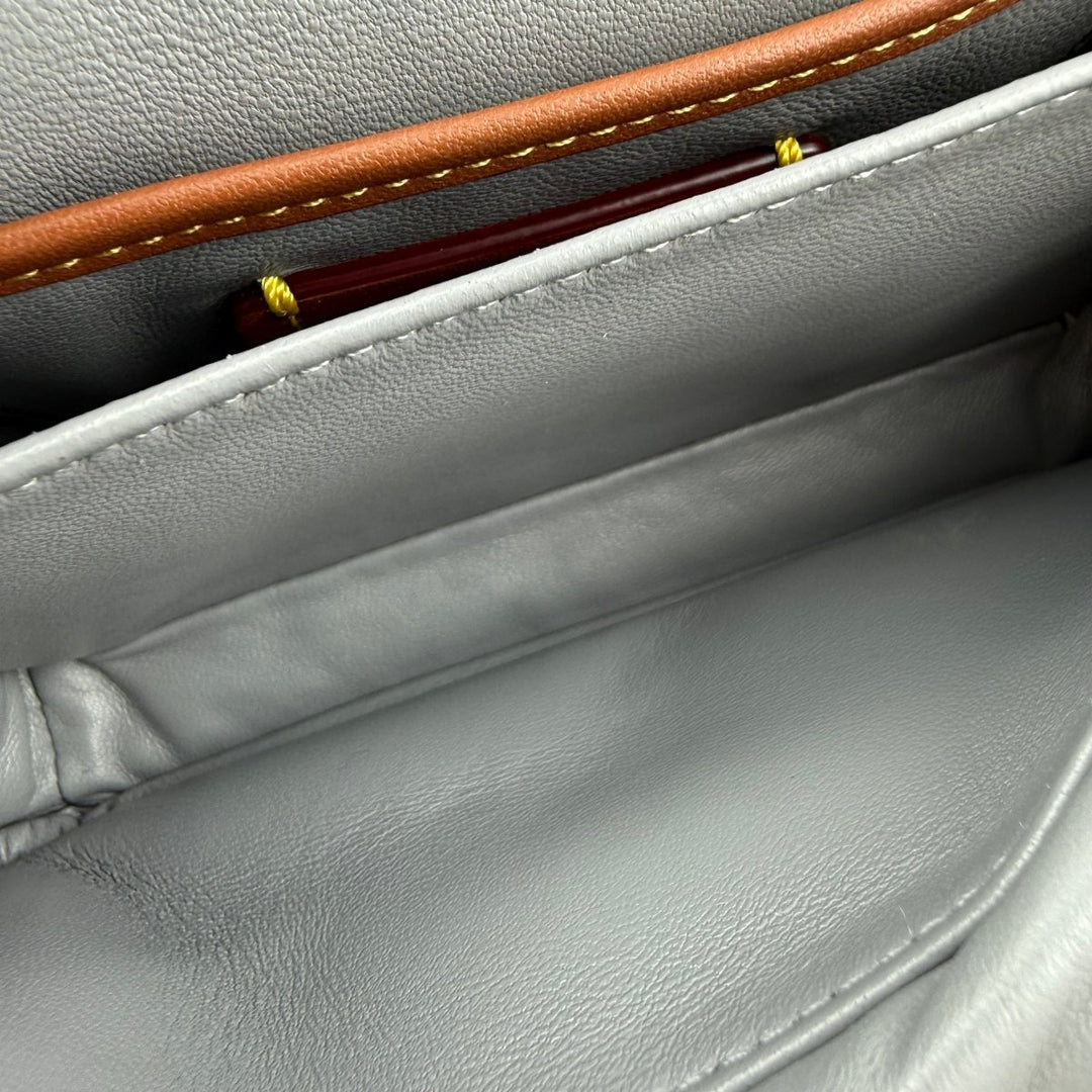 Coach Pillow Tabby 18 Grey Leather Handbag - Lux Central