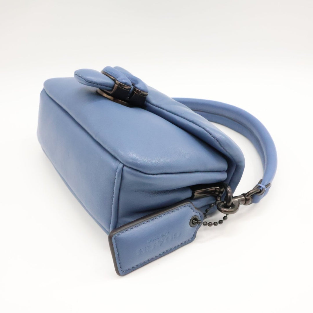 Coach Pillow Tabby 18 Navy Blue Crossbody Leather Handbag - Lux Central