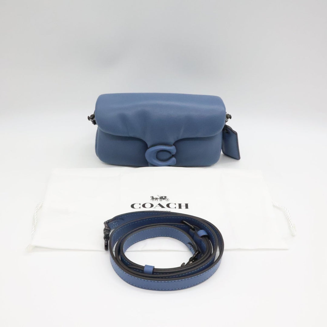 Coach Pillow Tabby 18 Navy Blue Crossbody Leather Handbag - Lux Central