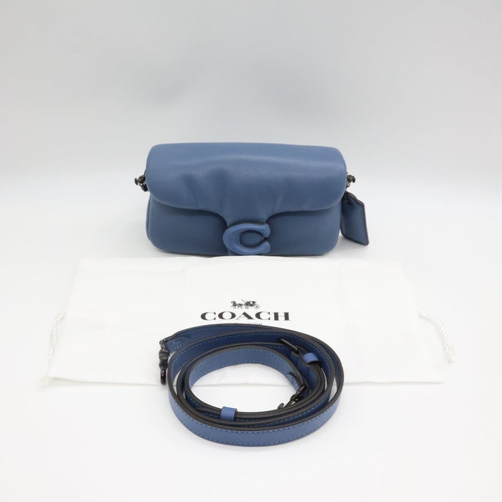 Coach Pillow Tabby 18 Navy Blue Crossbody Leather Handbag - Lux Central