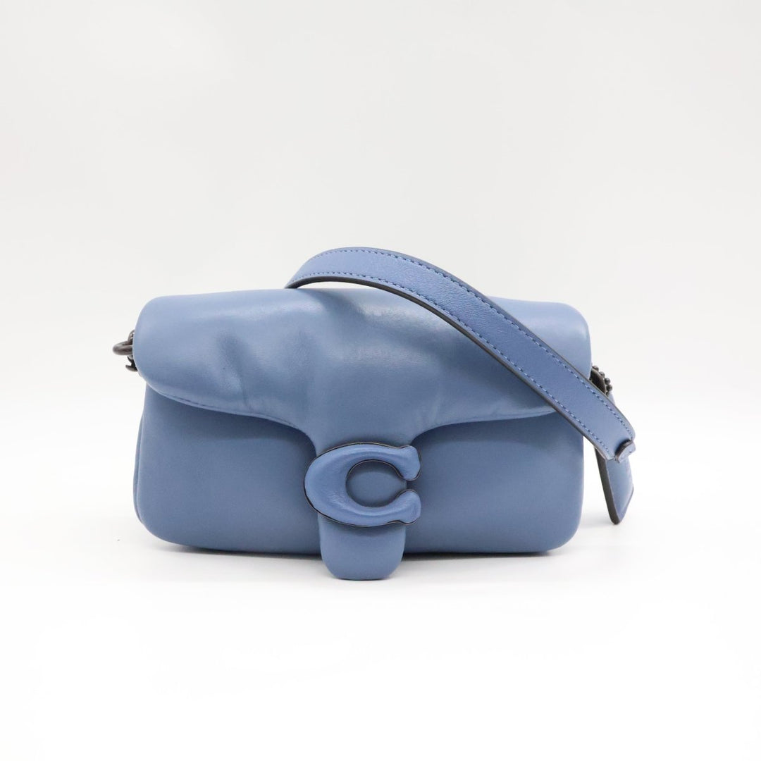 Coach Pillow Tabby 18 Navy Blue Crossbody Leather Handbag - Lux Central
