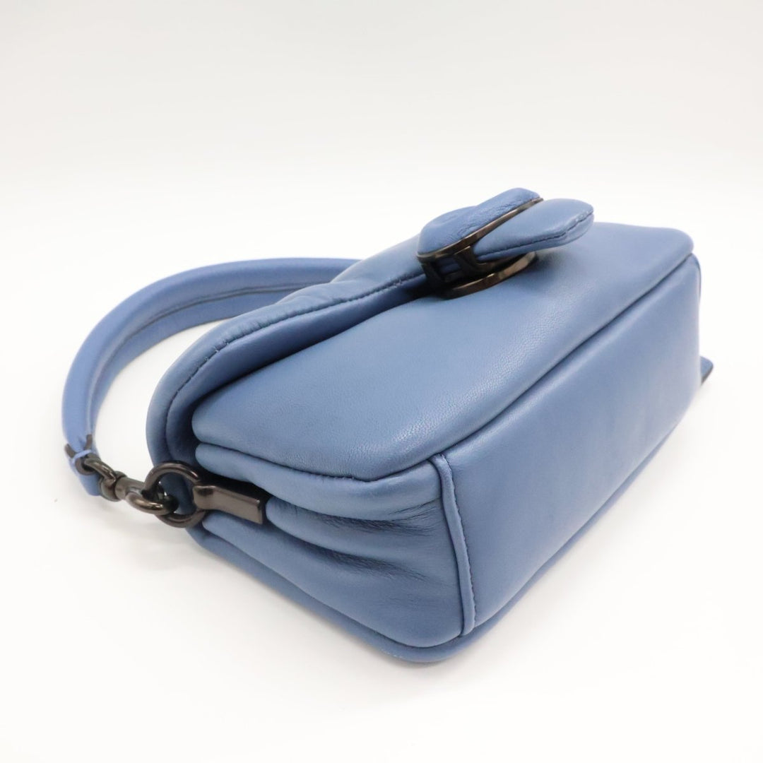 Coach Pillow Tabby 18 Navy Blue Crossbody Leather Handbag - Lux Central