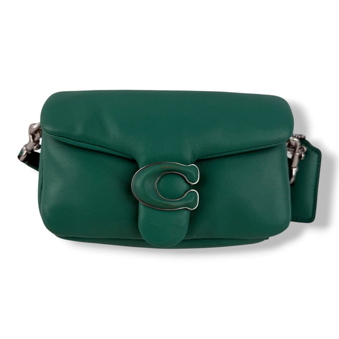 Coach Pillow Tabby 18 Teal Leather Handbag - Lux Central