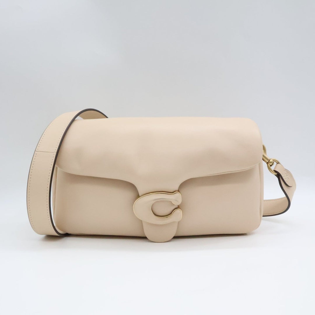 Coach Pillow Tabby 26 Beige Leather Crossbody Handbag - Lux Central