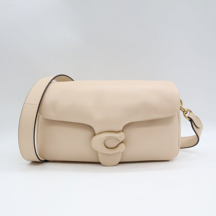 Coach Pillow Tabby 26 Beige Leather Crossbody Handbag - Lux Central