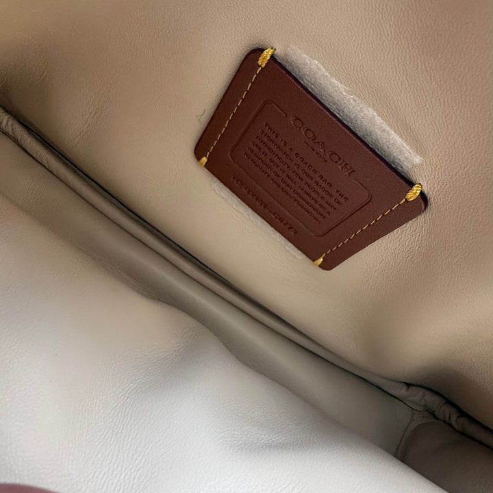 Coach Pillow Tabby 26 Beige Leather Handbag - Lux Central