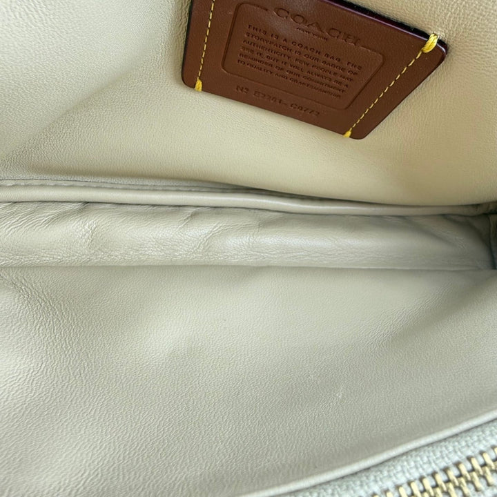 Coach Pillow Tabby 26 Beige Leather Handbag - Lux Central