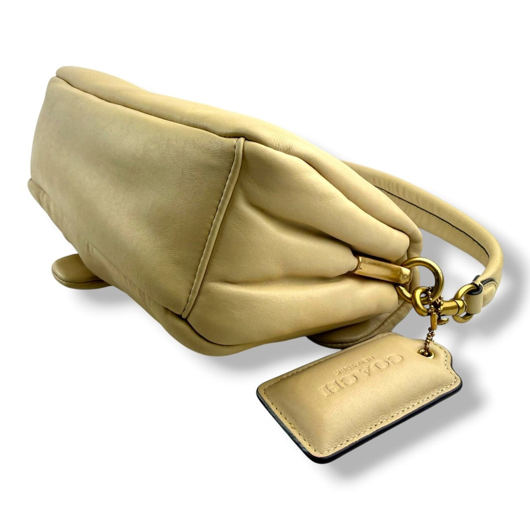 Coach Pillow Tabby 26 Beige Leather Handbag - Lux Central