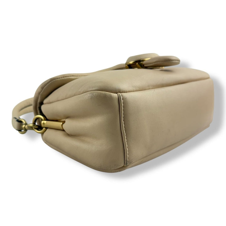 Coach Pillow Tabby 26 Beige Leather Handbag - Lux Central