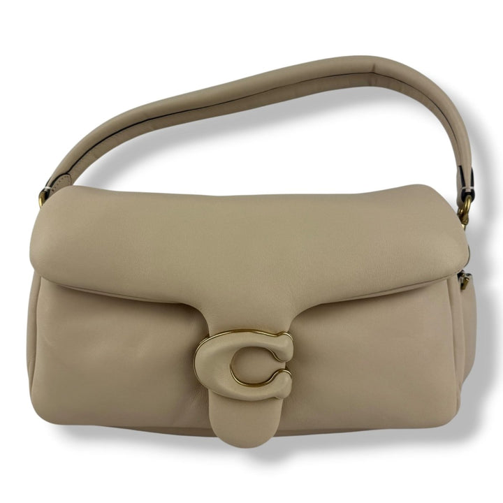 Coach Pillow Tabby 26 Beige Leather Handbag - Lux Central