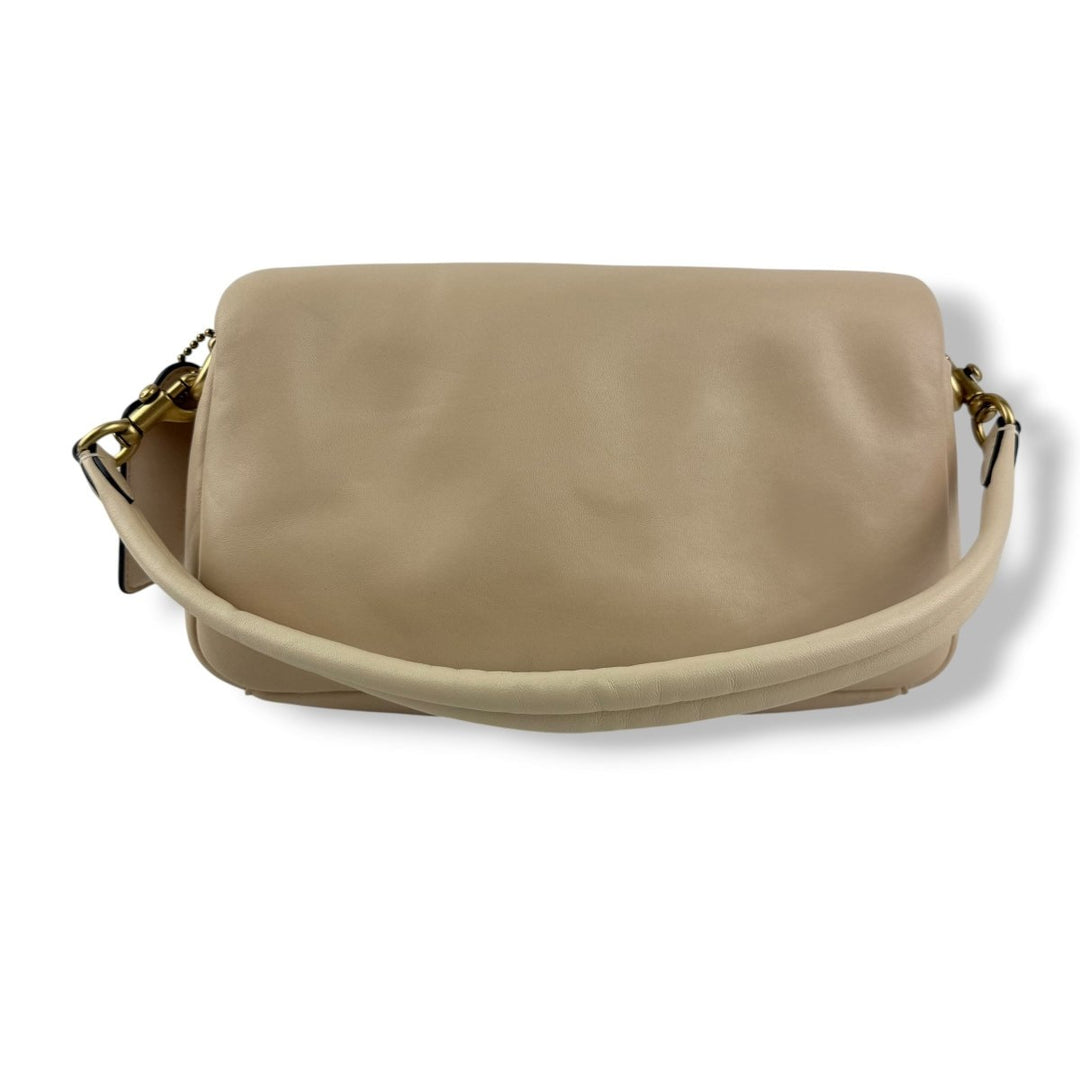 Coach Pillow Tabby 26 Beige Leather Handbag - Lux Central