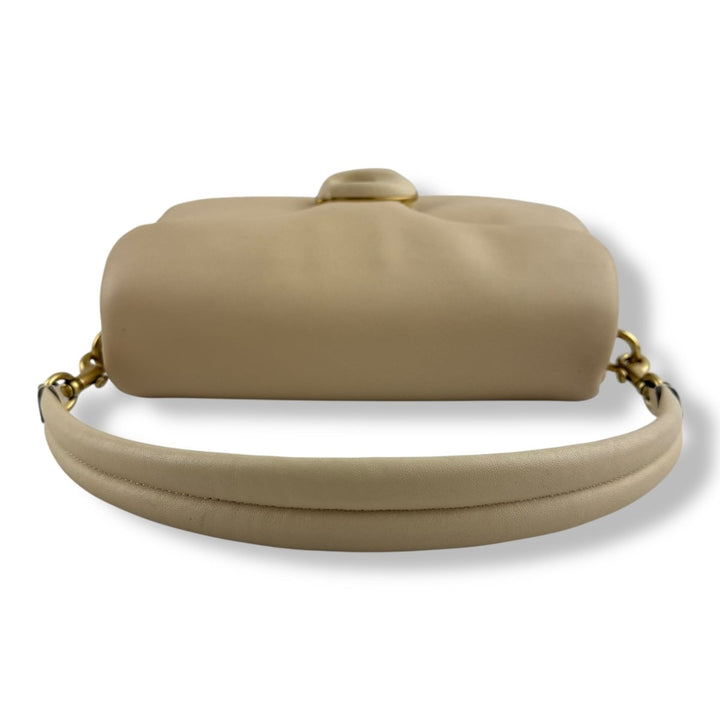 Coach Pillow Tabby 26 Beige Leather Handbag - Lux Central