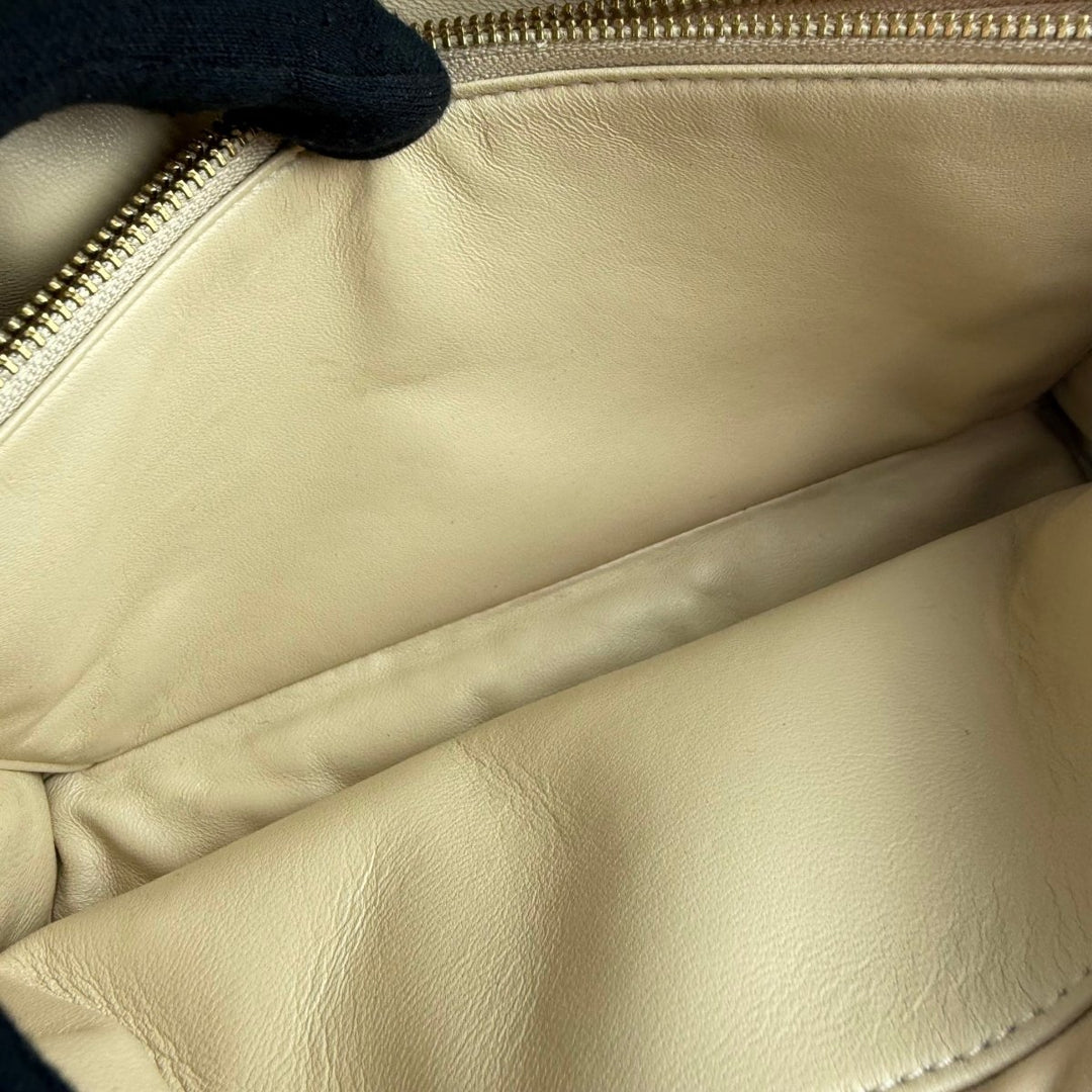 Coach Pillow Tabby 26 Beige Leather Handbag - Lux Central