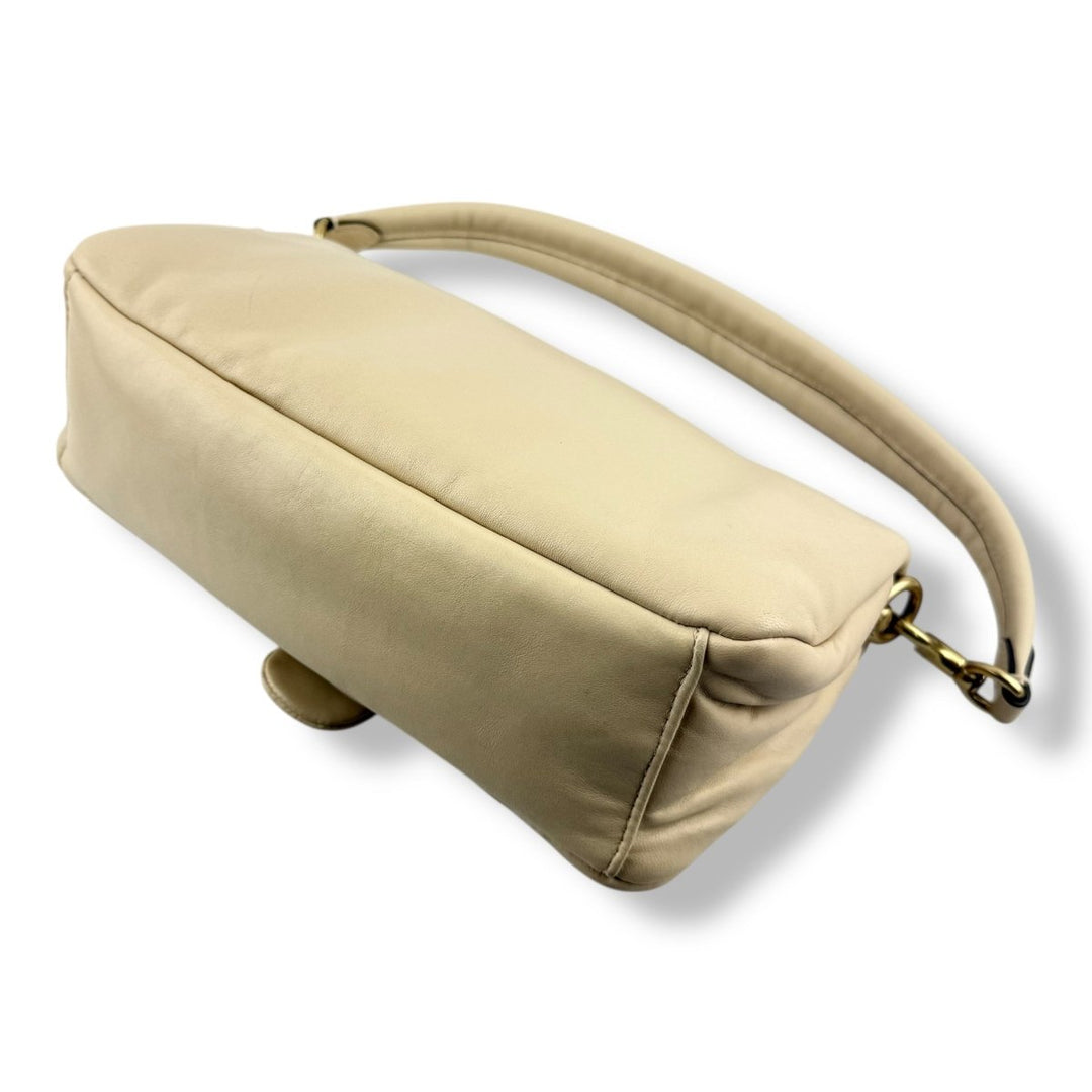 Coach Pillow Tabby 26 Beige Leather Handbag - Lux Central