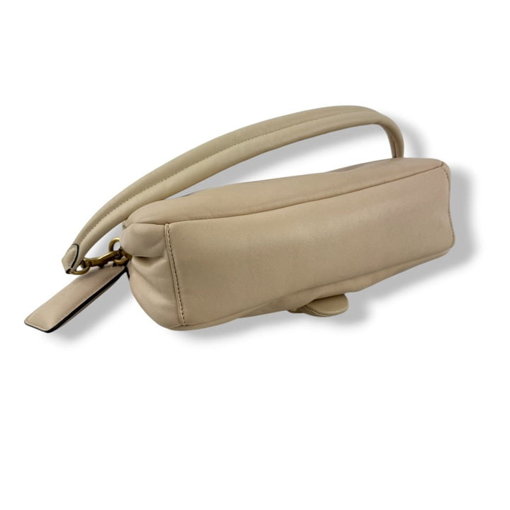 Coach Pillow Tabby 26 Beige Leather Handbag - Lux Central