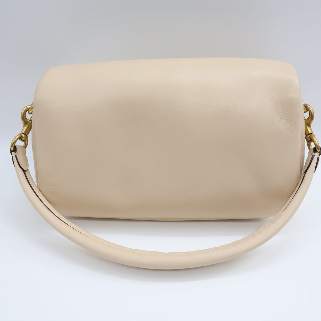 Coach Pillow Tabby 26 Beige Leather Handbag - Lux Central